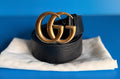 Gucci GG Marmont Black Leather Belt