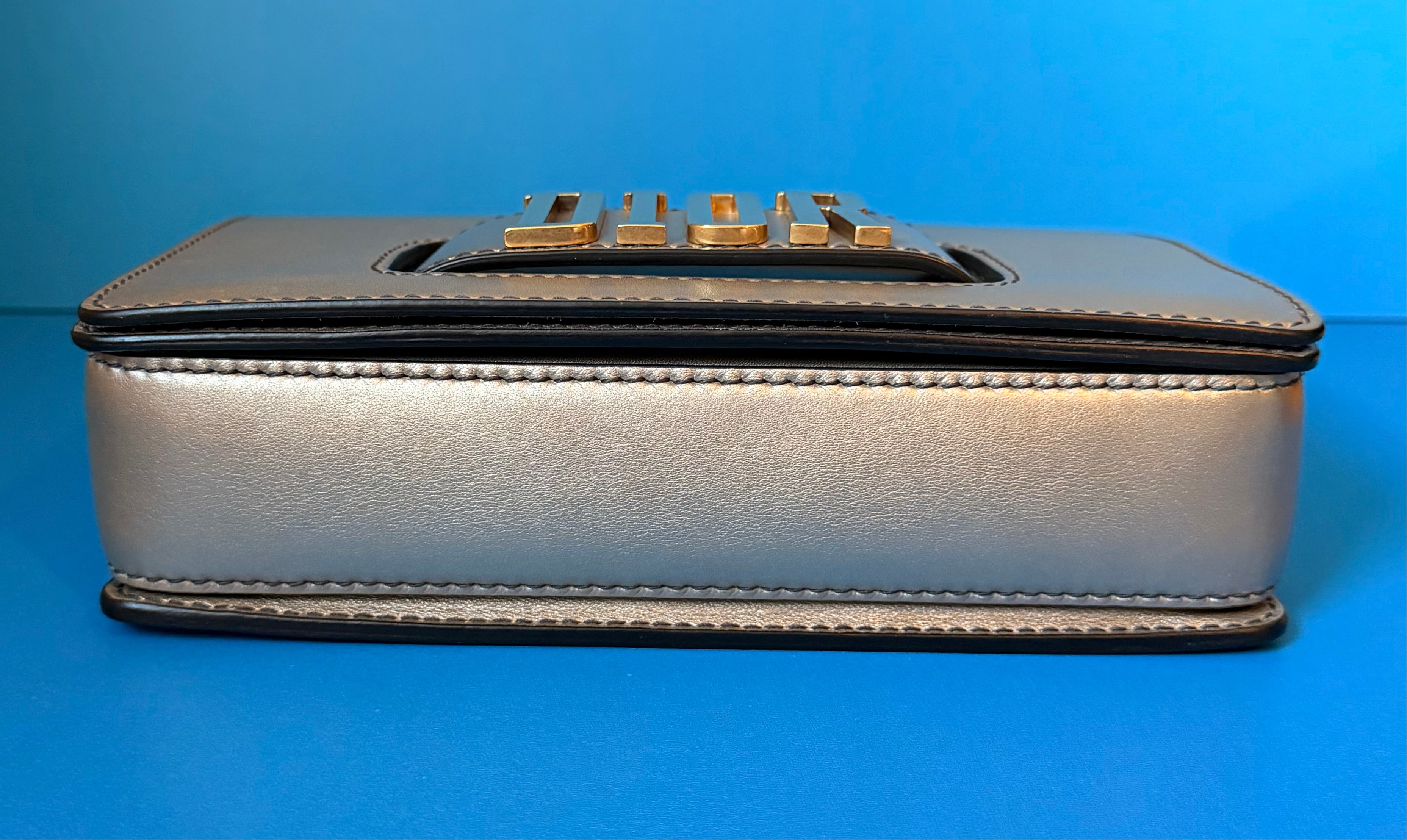 Christian Dior Dio Evolution Flap Bag Gold On Gold