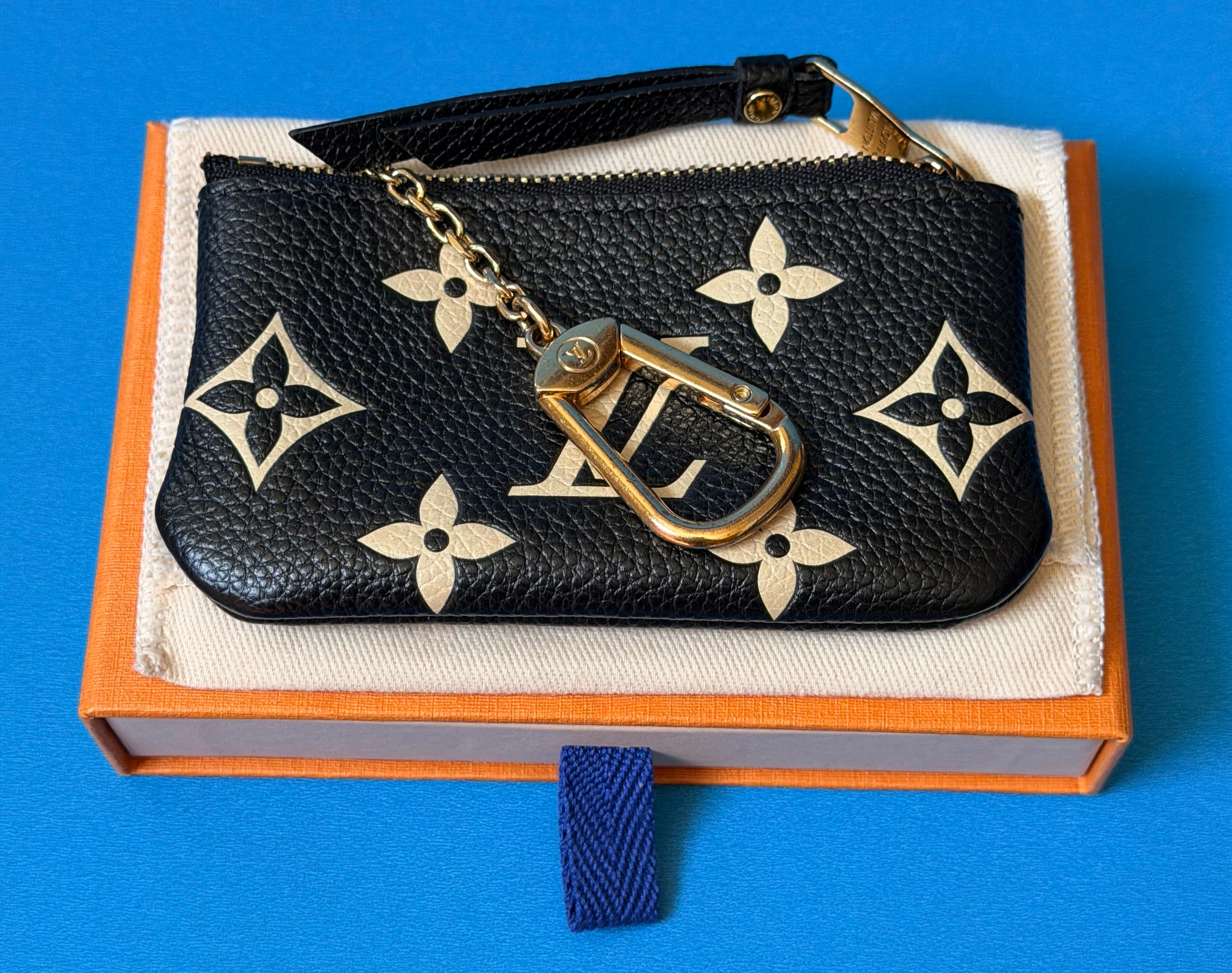 Louis Vuitton Key Pouch in Bicolor Monogram Empreinte Leather