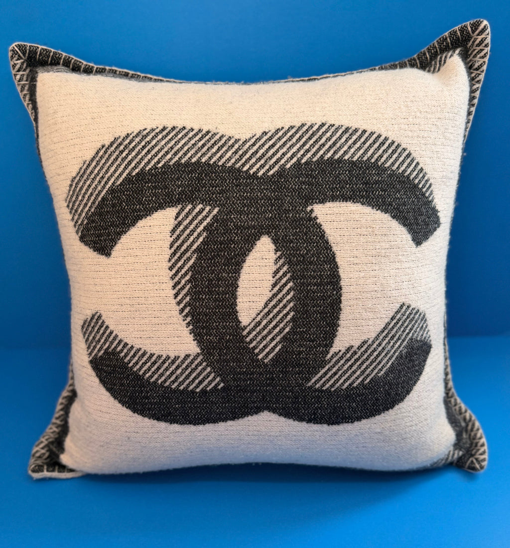 Chanel Merino Wool and Cashmere CC Throw Pillow