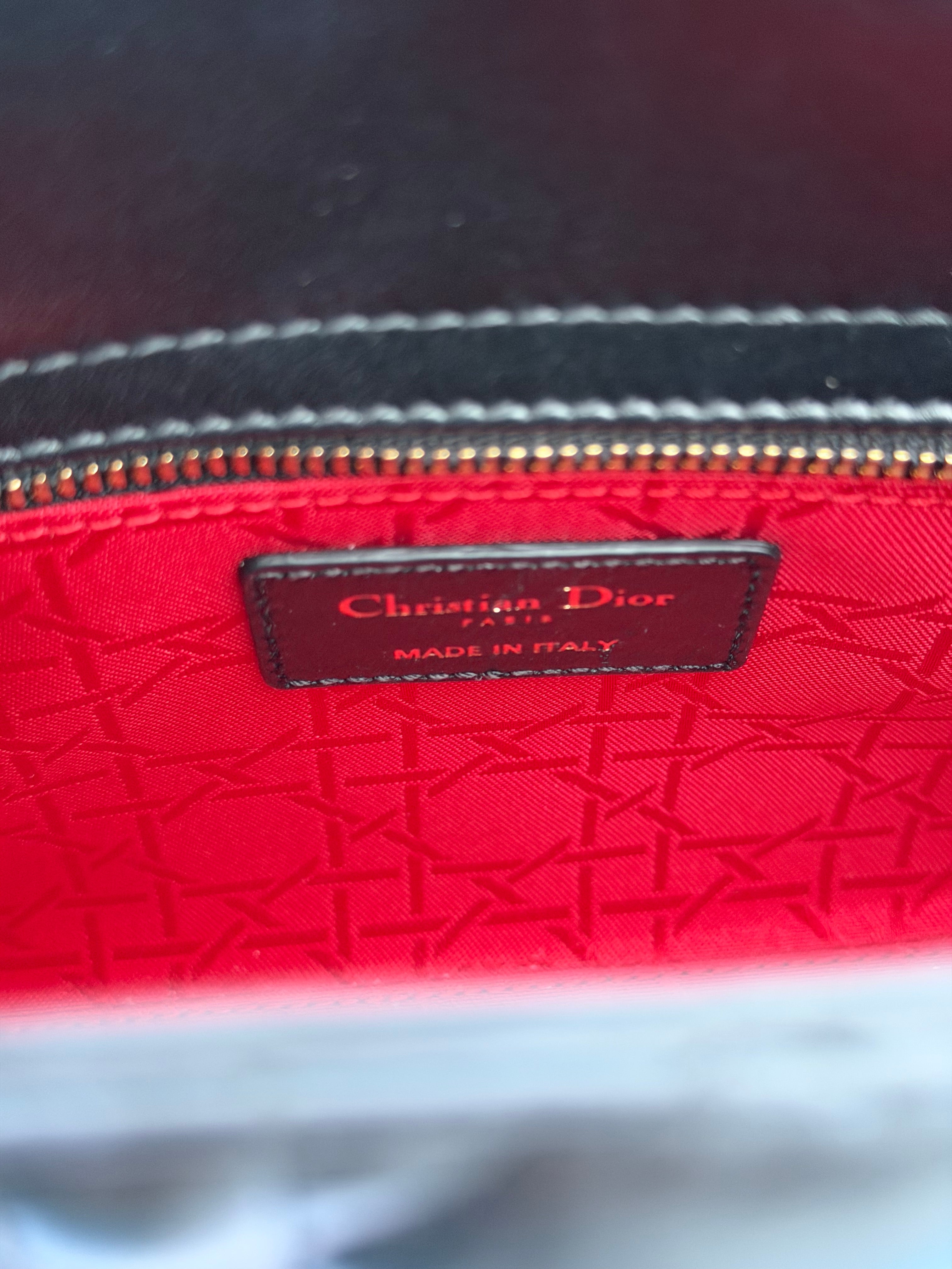 Christian Dior Lady Dior Handbag Black Lambskin, Small My ABCDior Bag