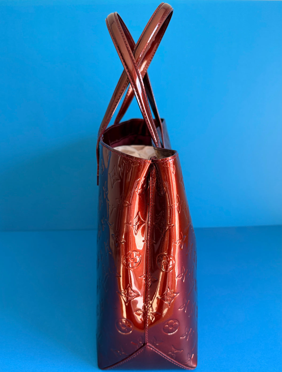 Louis Vuitton Wilshire MM Monogram Vernis Patent Leather Tote Bag