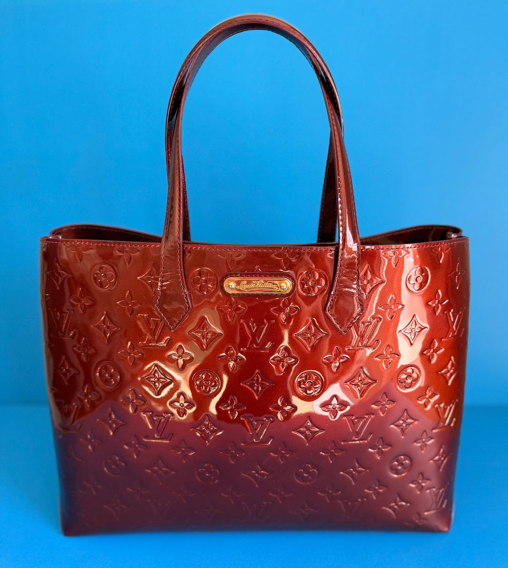 Louis Vuitton Wilshire MM Monogram Vernis Patent Leather Tote Bag