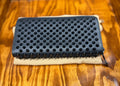 Christian Louboutin Spiked Panettone Wallet Black Leather Zip-around
