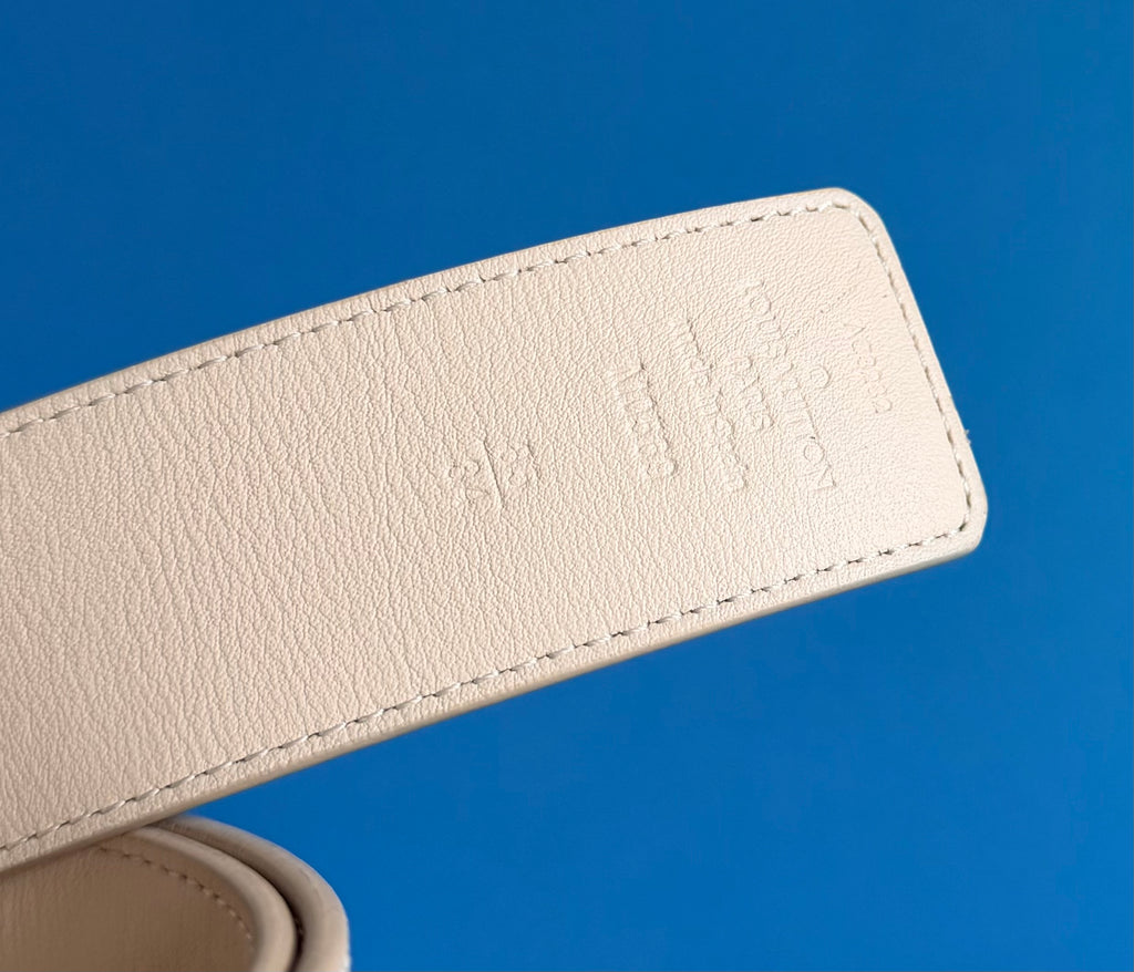 Louis Vuitton LV Initiales 40mm Reversible Belt in Damier Azur canvas