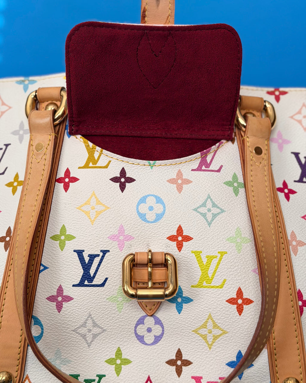 Louis Vuitton Monogram Multicolor Aurelia MM White