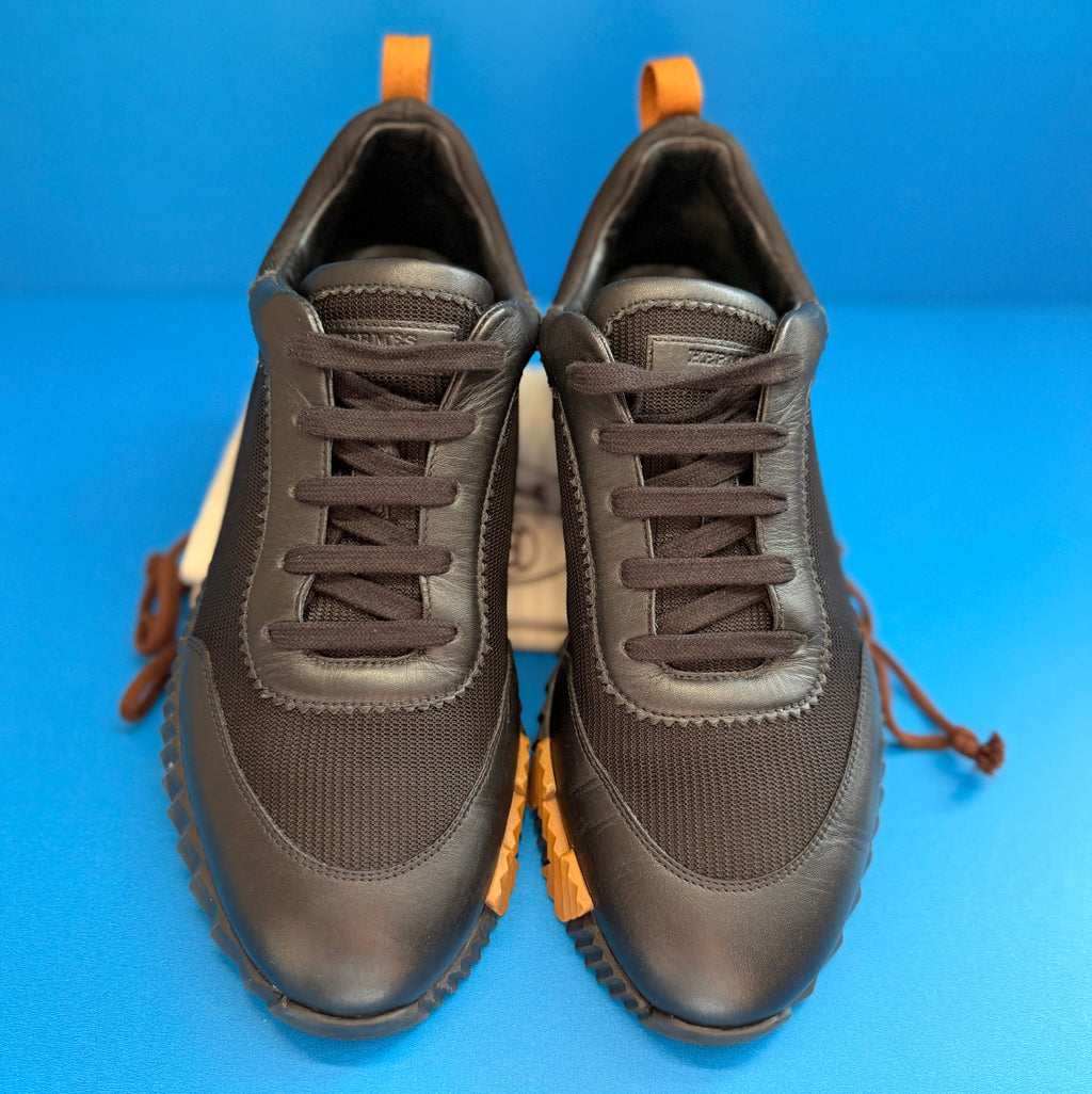 Hermès Bouncing Sneakers in black and honey Men Size (41)