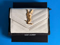 Saint Laurent Cassandre Matelasśe Small Envelope Wallet
