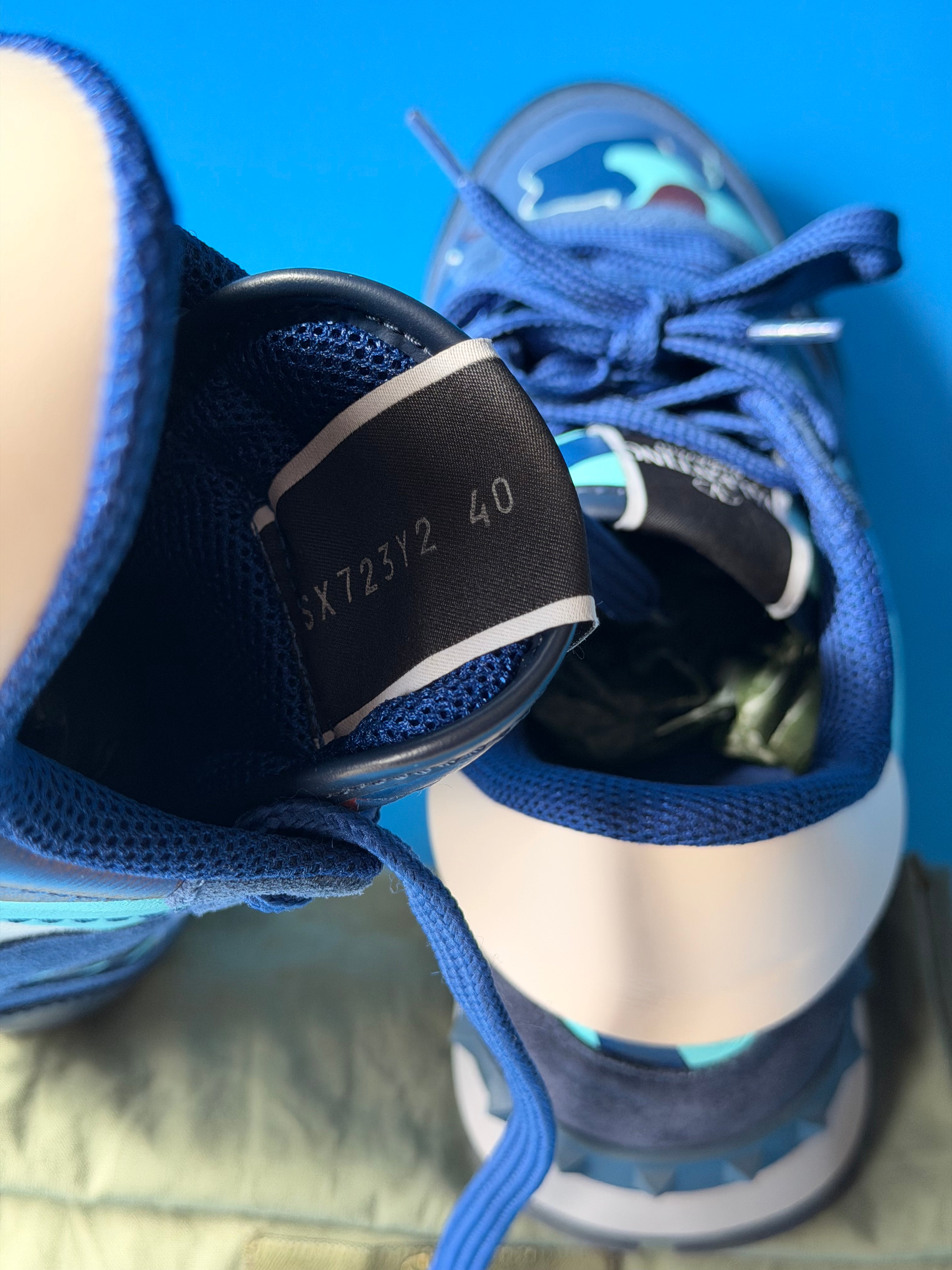 Valentino Garavani Rockrunner Camouflage Blue On Blue Size (40)