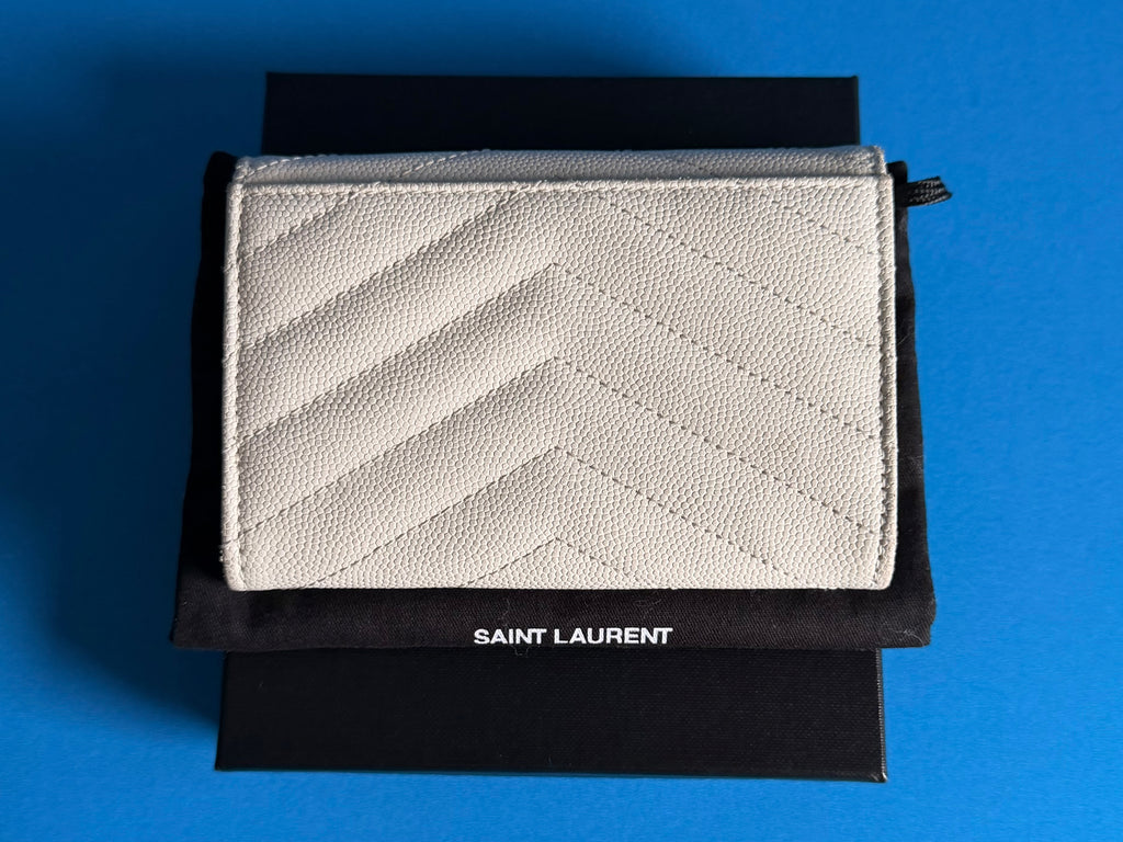 Saint Laurent Cassandre Matelasśe Small Envelope Wallet