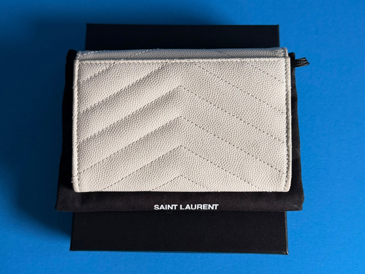 Saint Laurent Cassandre Matelasśe Small Envelope Wallet