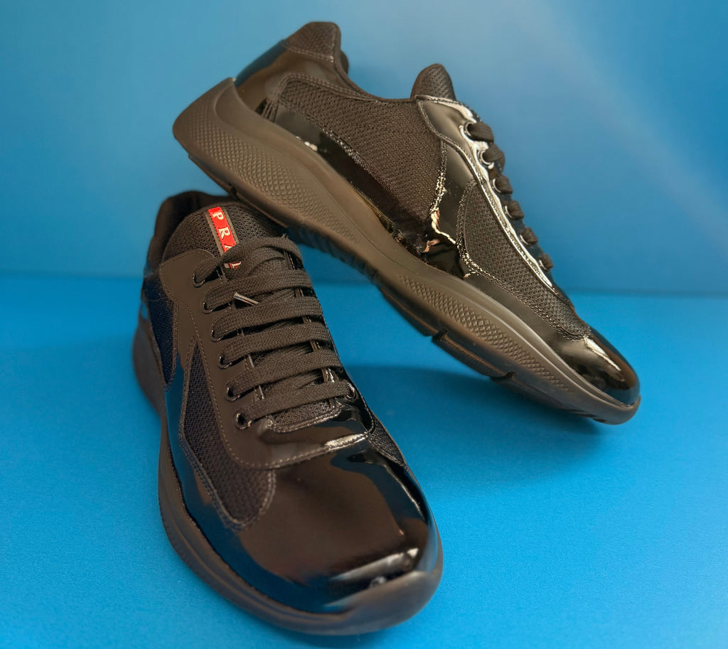 Prada America's Cup Patent Leather Sneakers Men’s Size (8) 41