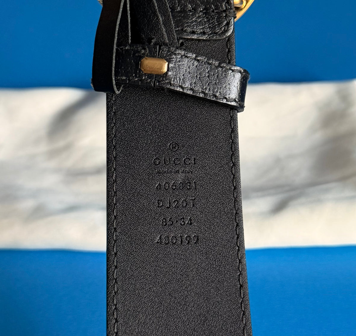 Gucci GG Marmont Black Leather Belt