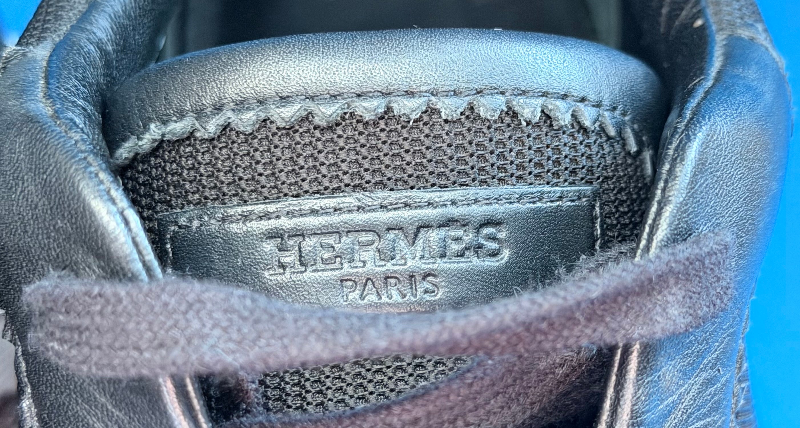 Hermès Bouncing Sneakers in black and honey Men Size (41)