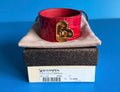 Kawapen Red Cuff Bracelet In Crocodile Leather