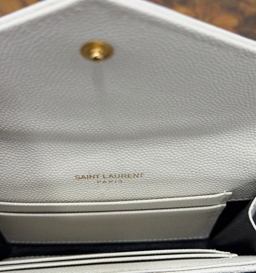 Saint Laurent Cassandre Matelasśe Small Envelope Wallet