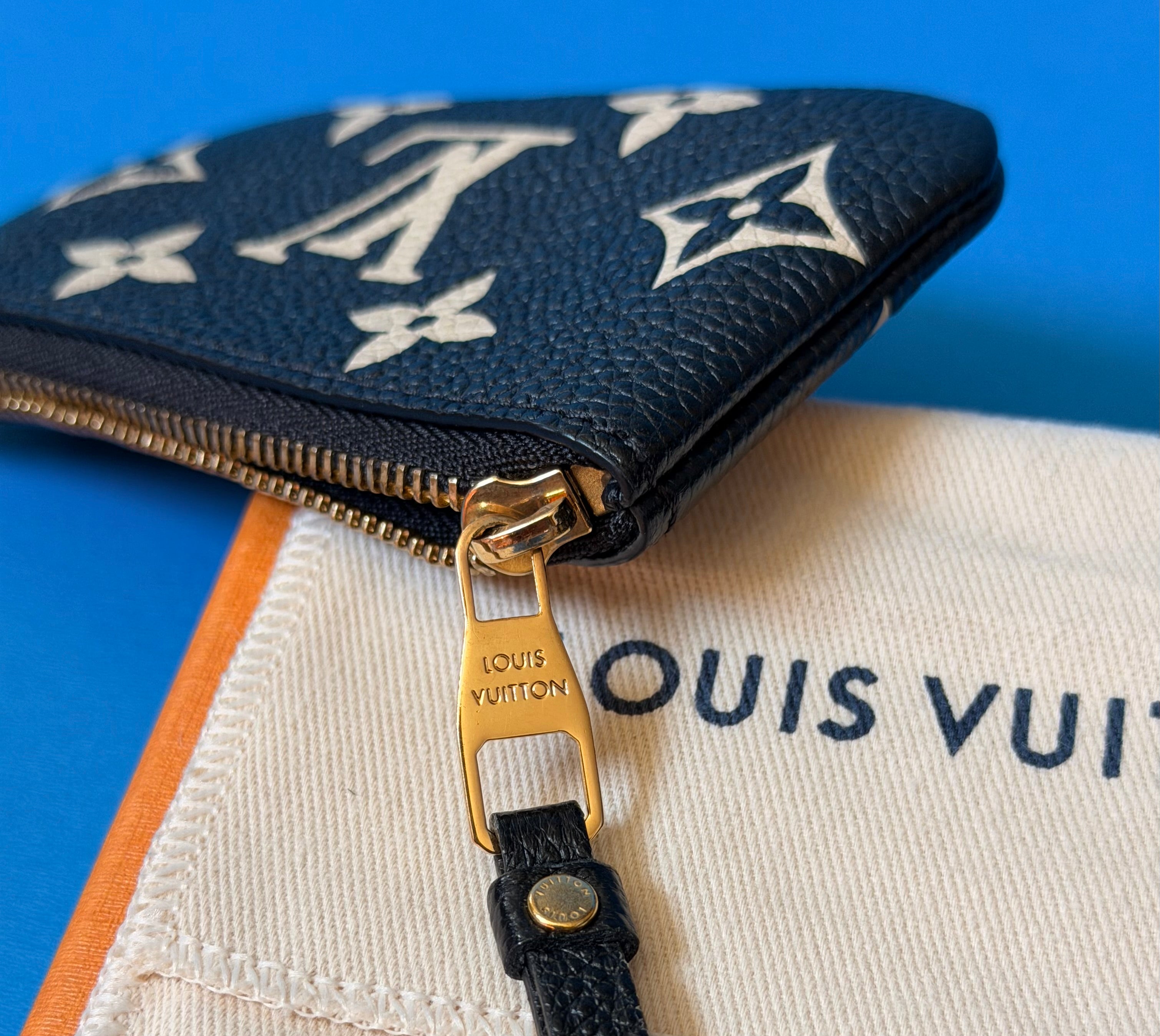 Louis Vuitton Key Pouch in Bicolor Monogram Empreinte Leather