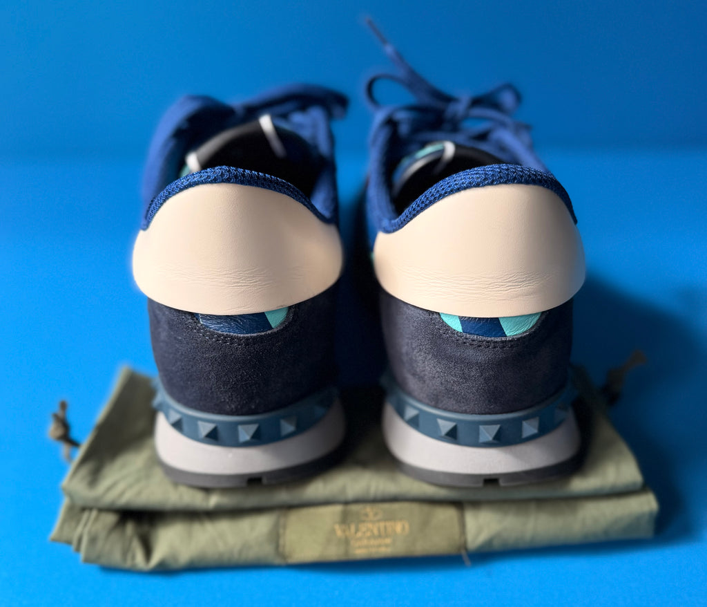 Valentino Garavani Rockrunner Camouflage Blue On Blue Size (40)