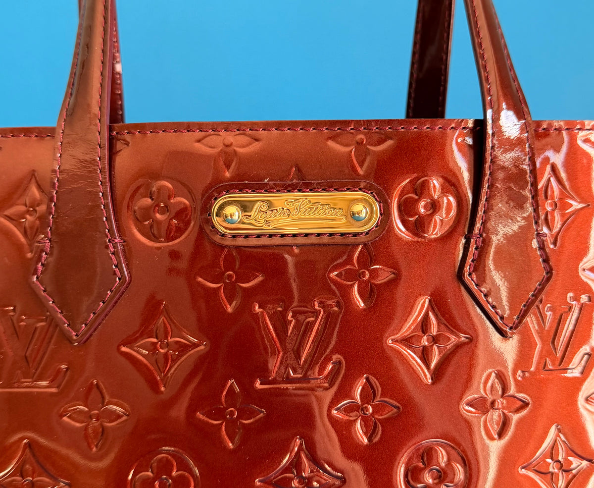 Louis Vuitton Wilshire MM Monogram Vernis Patent Leather Tote Bag