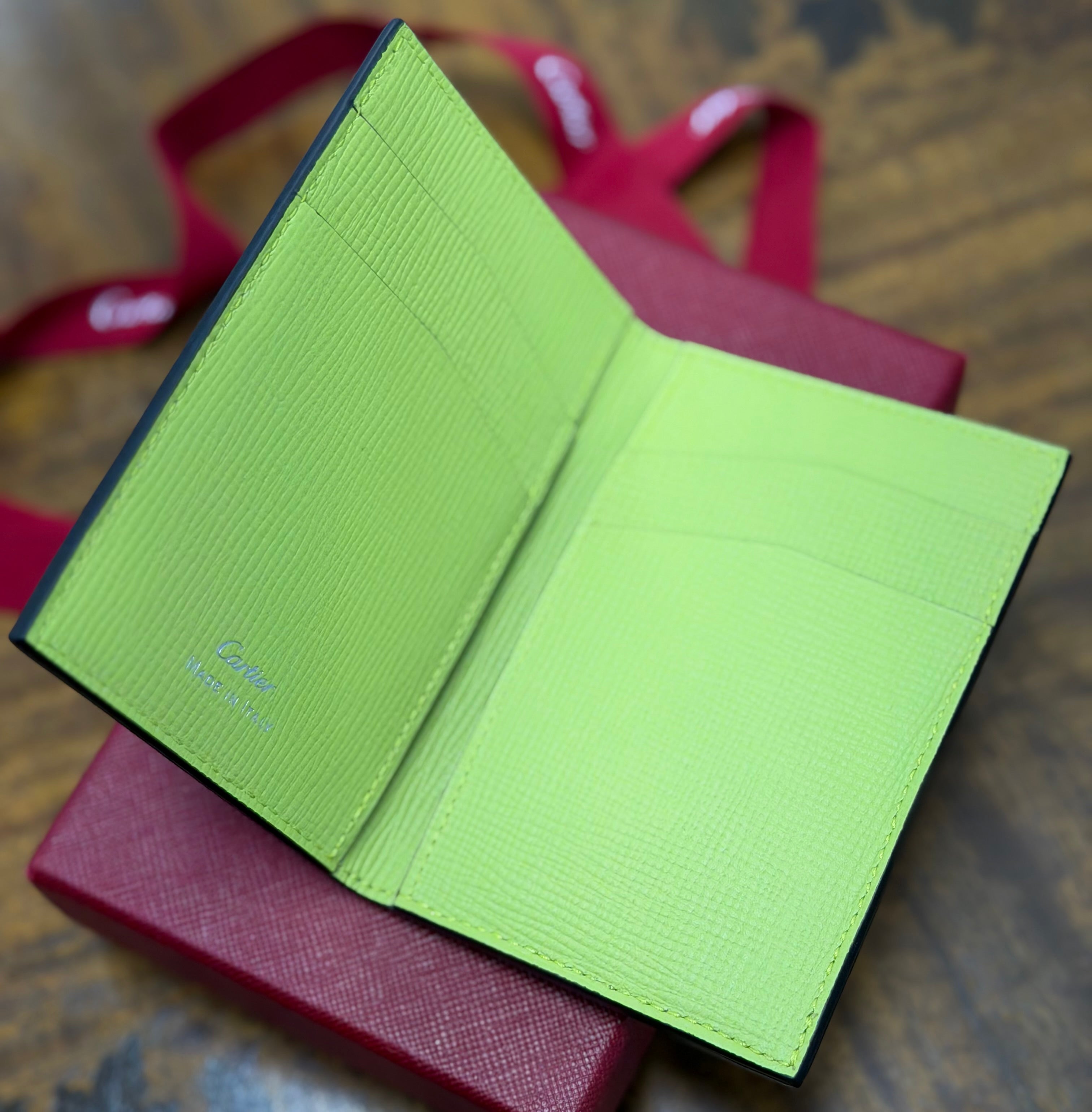 Cartier Losange Logo-plaque Leather Card Holder