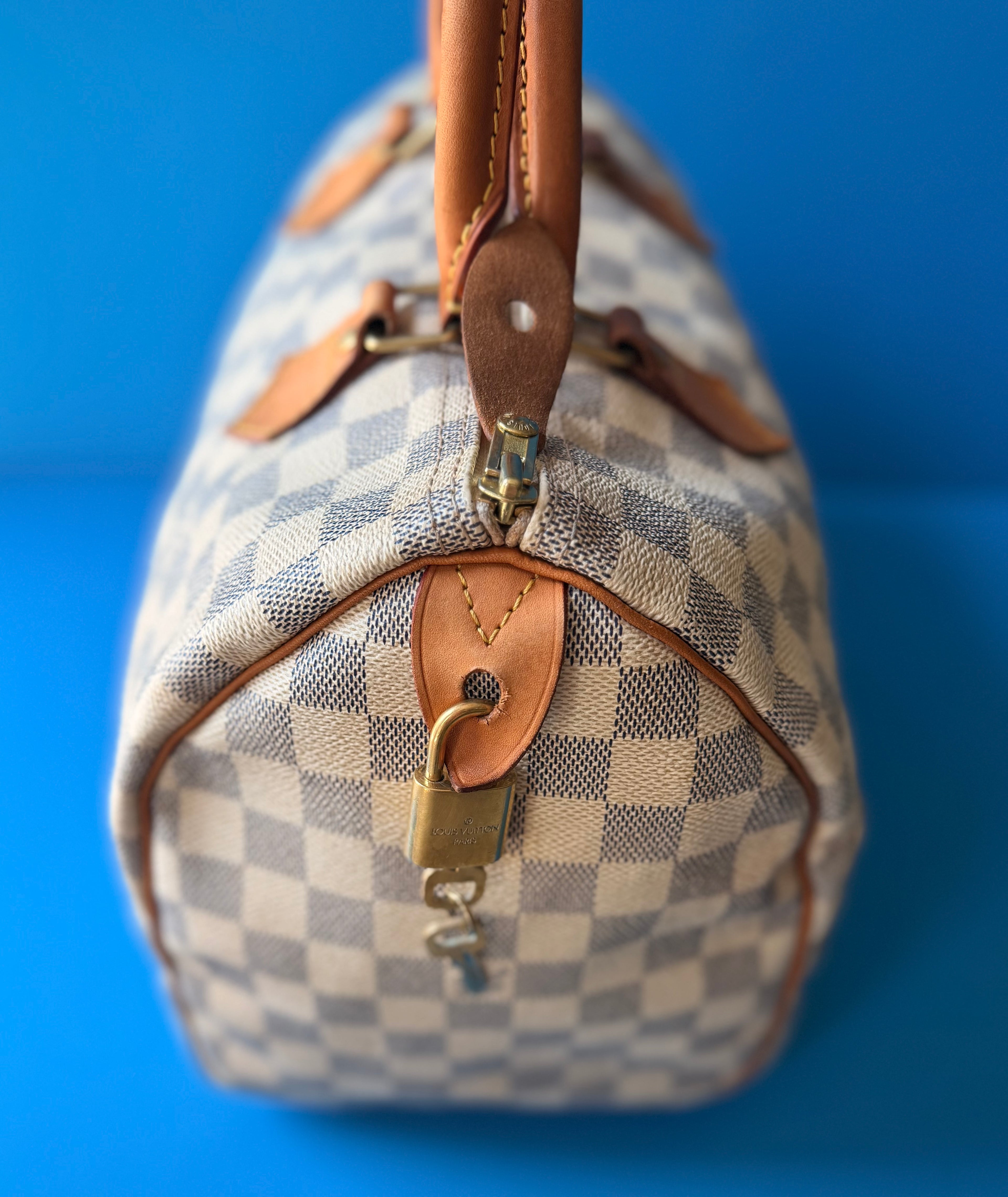 Louis Vuitton Speedy 30 In Damier Azur