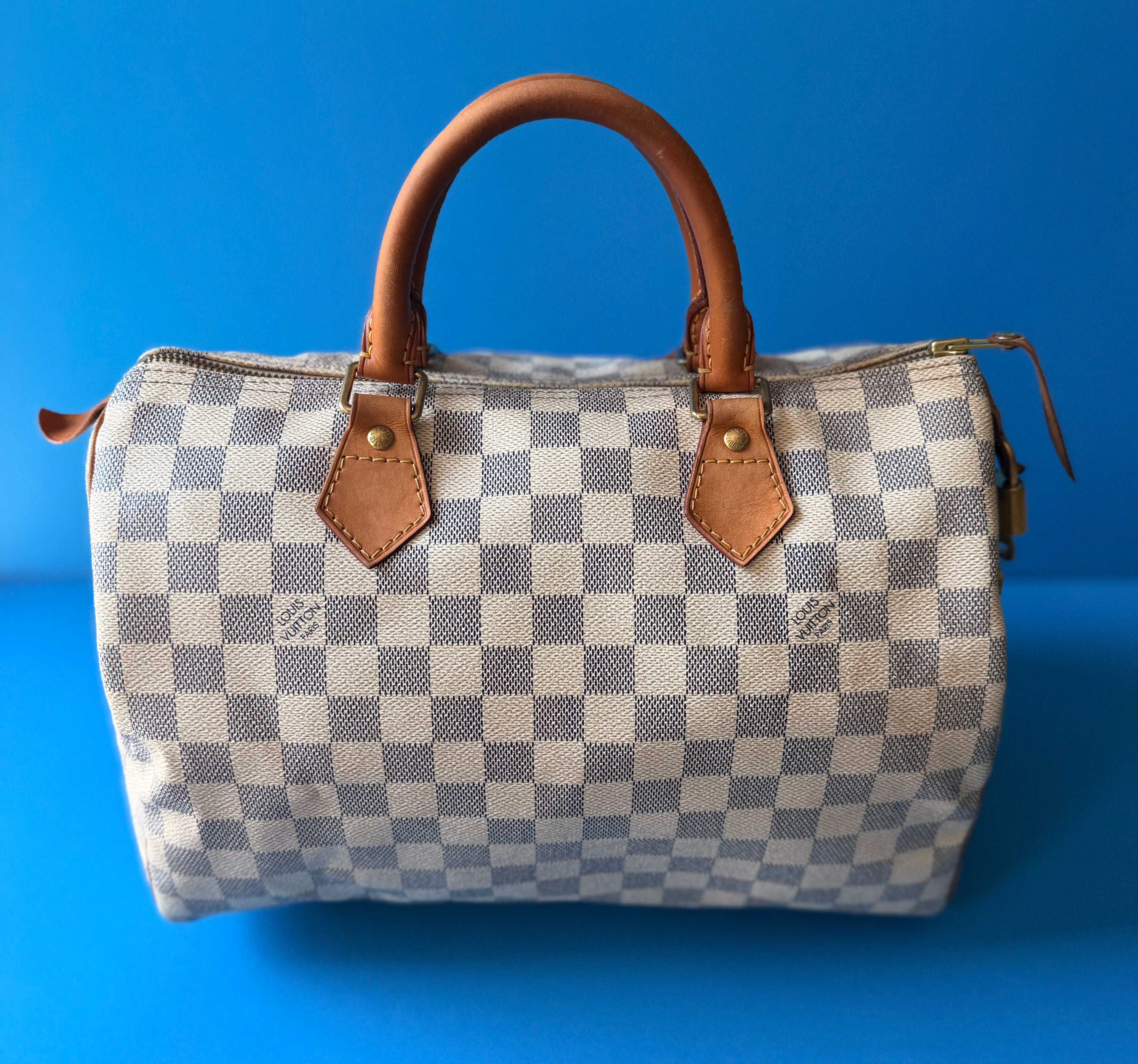 Louis Vuitton Speedy 30 In Damier Azur