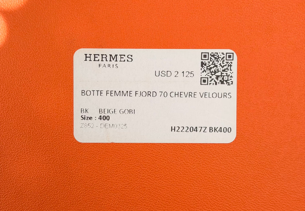 Hermès Fjord 70 suede woman’s boots in a beige Size (40)