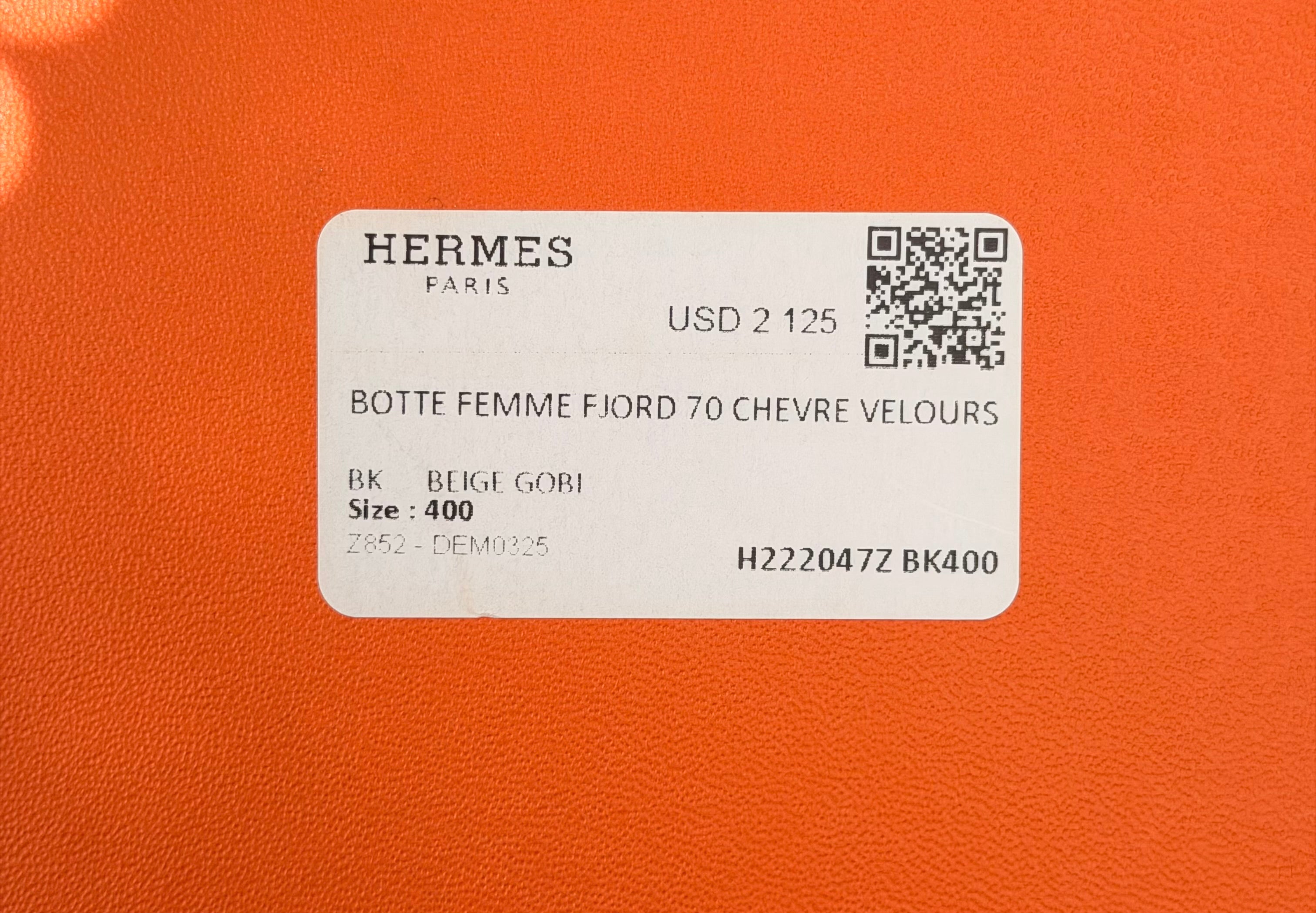 Hermès Fjord 70 suede woman’s boots in a beige Size (40)