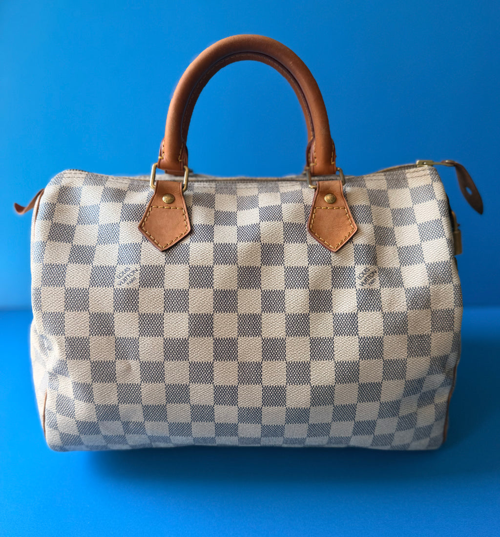 Louis Vuitton Speedy 30 In Damier Azur