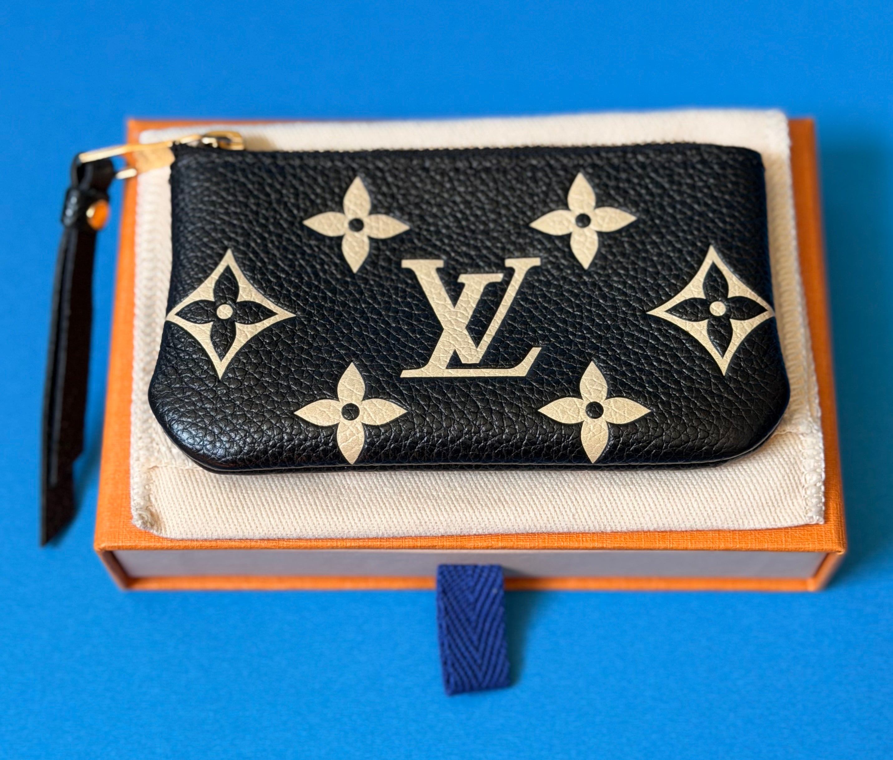 Louis Vuitton Key Pouch in Bicolor Monogram Empreinte Leather