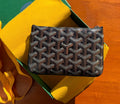Goyard Sénat Mini Pouch In Black & Tan