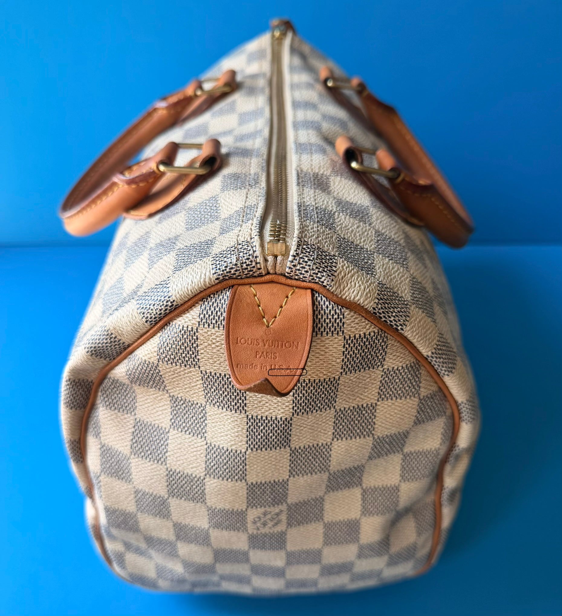 Louis Vuitton Speedy 30 In Damier Azur