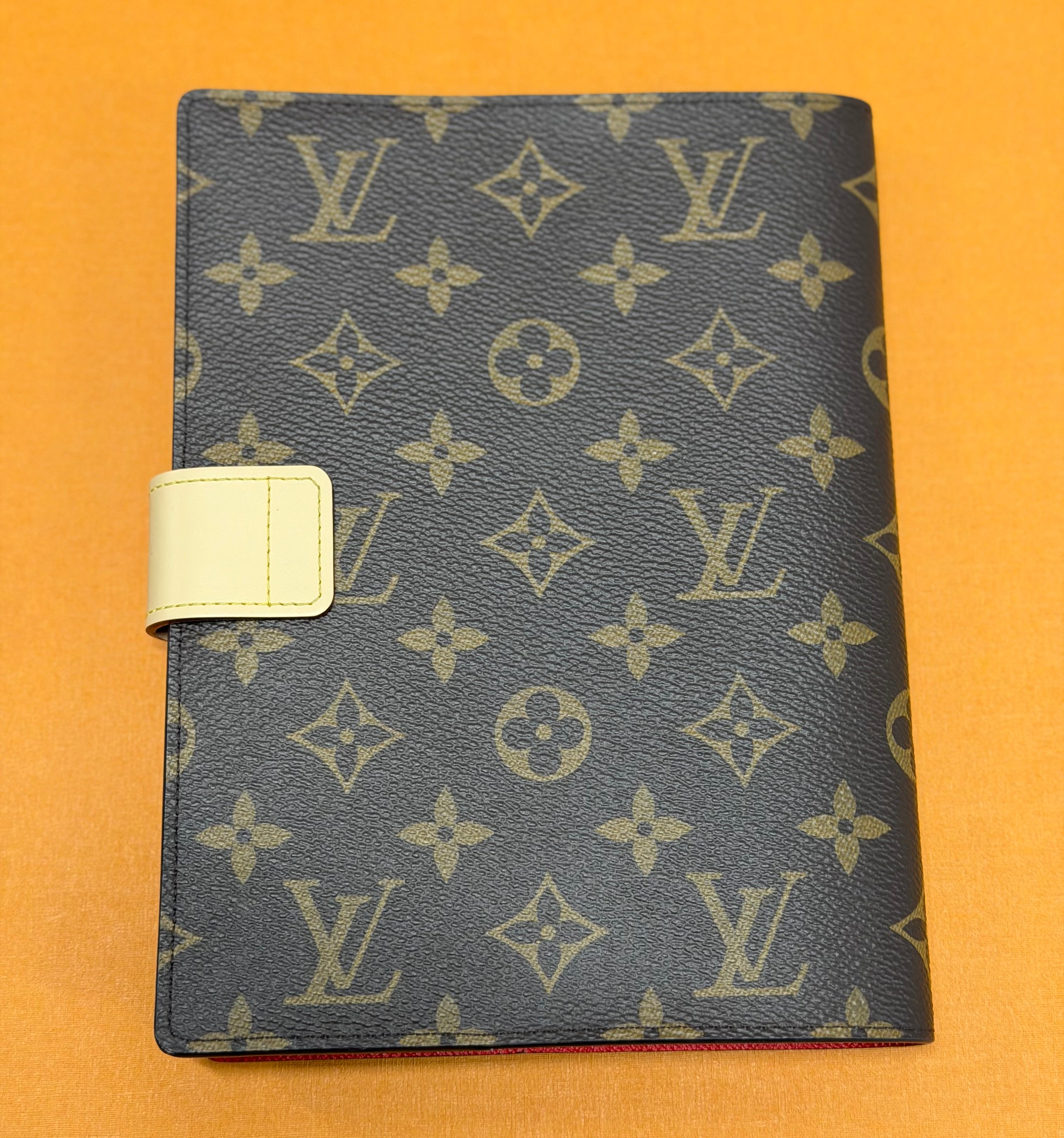 Louis Vuitton Paul MM Notebook Cover In Monogram Canvas Red Lining