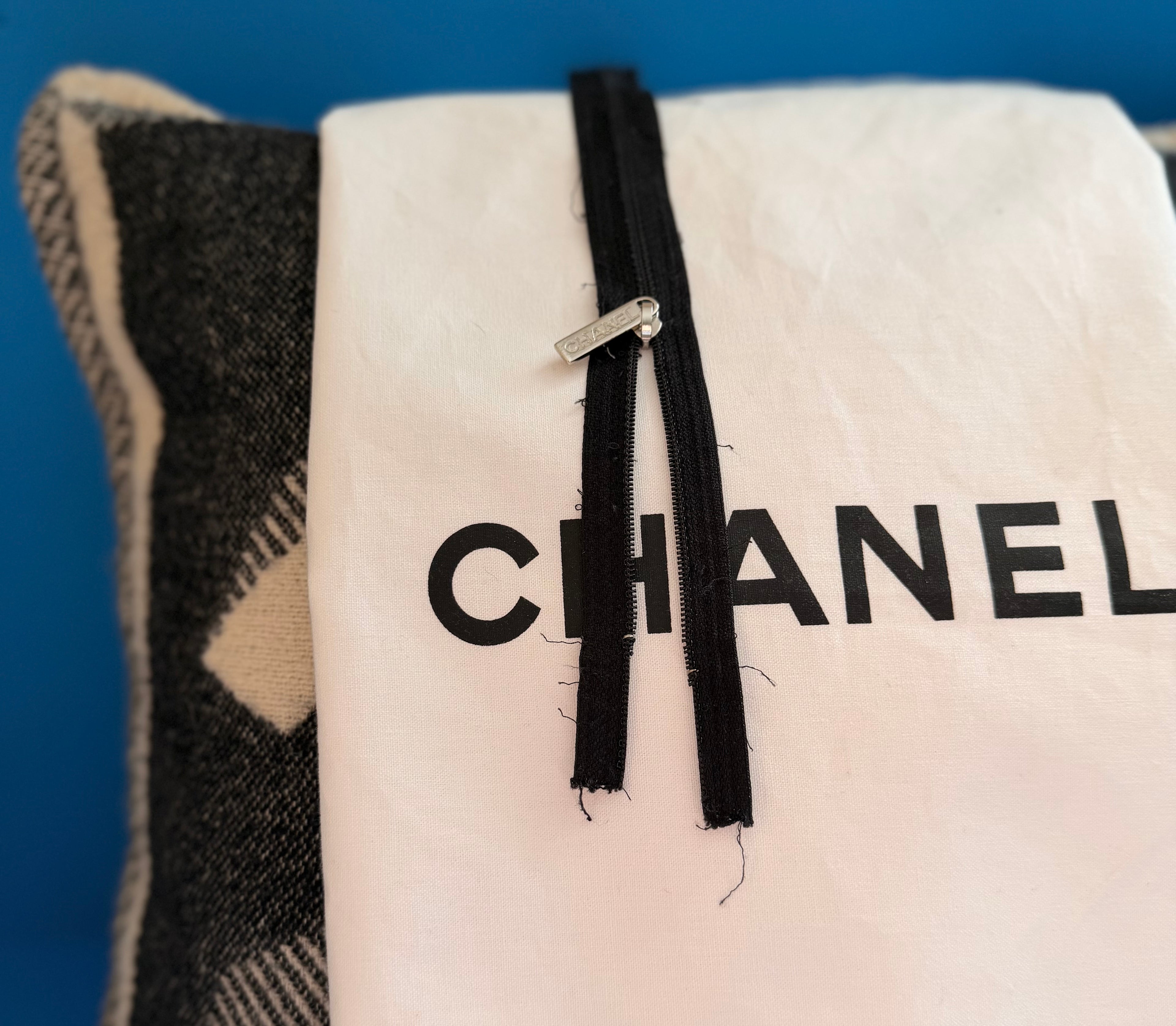 Chanel Merino Wool and Cashmere CC Throw Pillow