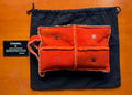 Rare Chanel Vintage Orange Shearling Suede Clutch Bag