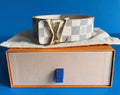Louis Vuitton LV Initiales 40mm Reversible Belt in Damier Azur canvas