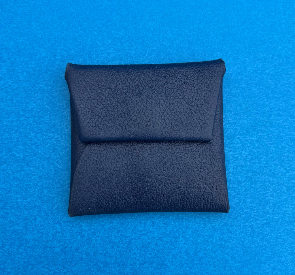Hermès Bastia Change Purse Navy, Calvi Blue
