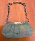Rare Prada Straw Snake Leather Bag